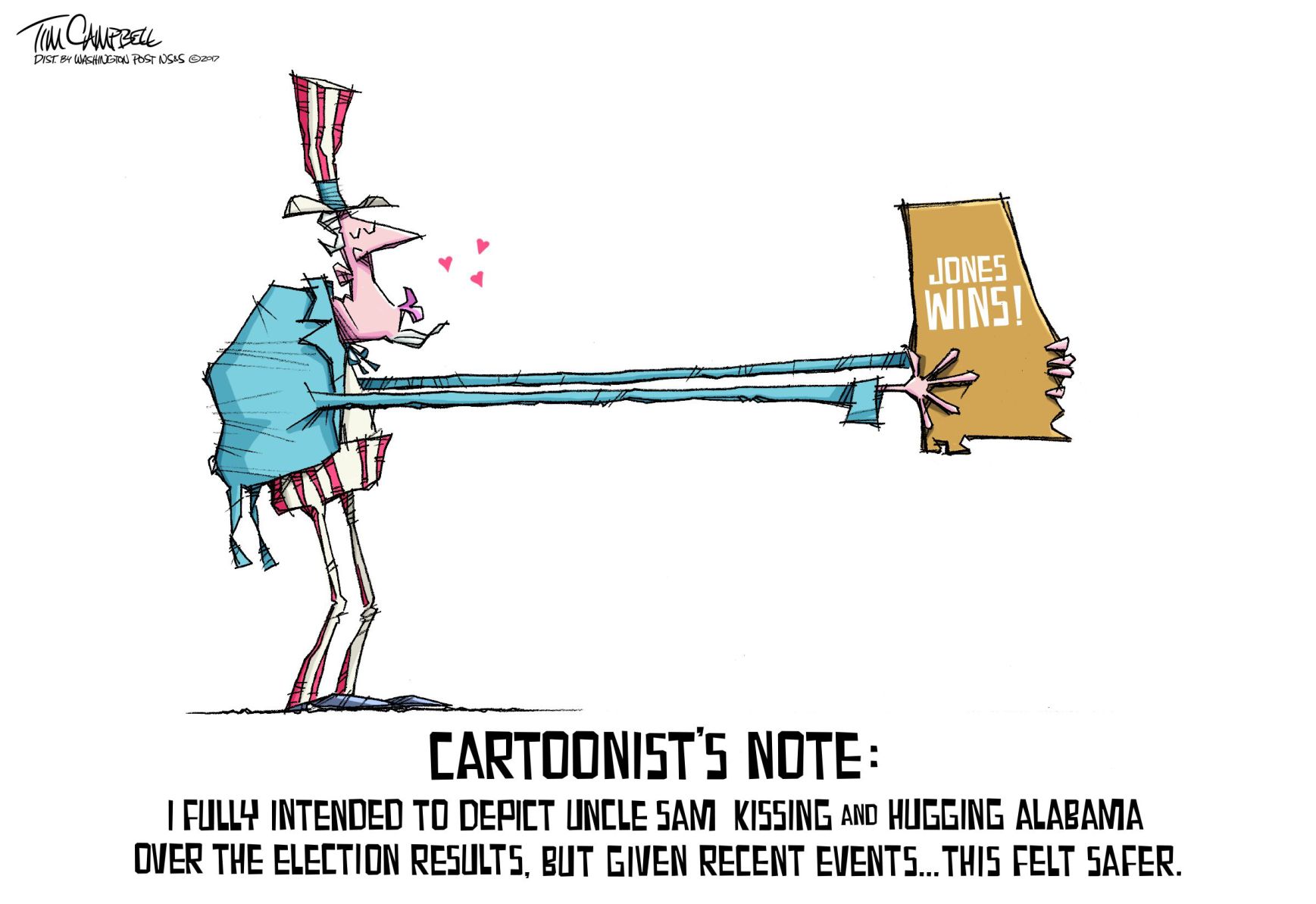 Tim Campbell cartoon
